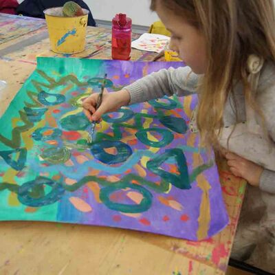 Bild vergrößern: Malerei Montessori