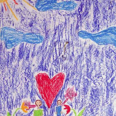 Bild vergrößern: Ergebnisse Malerei Montessori