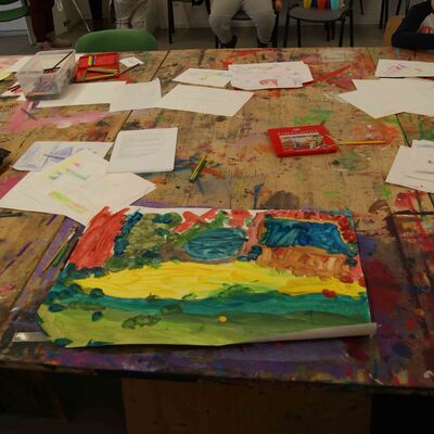 Bild vergrößern: Malerei Kastanienschule