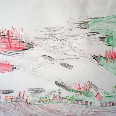 Bild vergrößern: Ergebnisse Malerei Montessori 11_2022