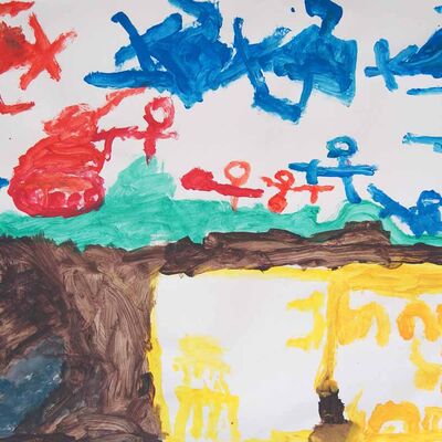 Bild vergrößern: Ergebnisse Malerei Montessori 11_2022