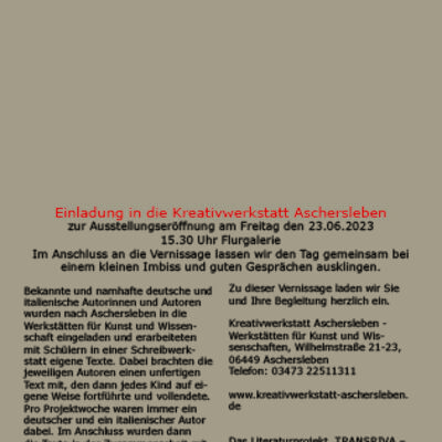 Bild vergrößern: Einladung Transriva Dozenten Druck